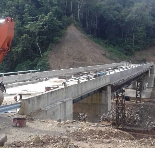 Tambunan 110m span steel bridge (8)